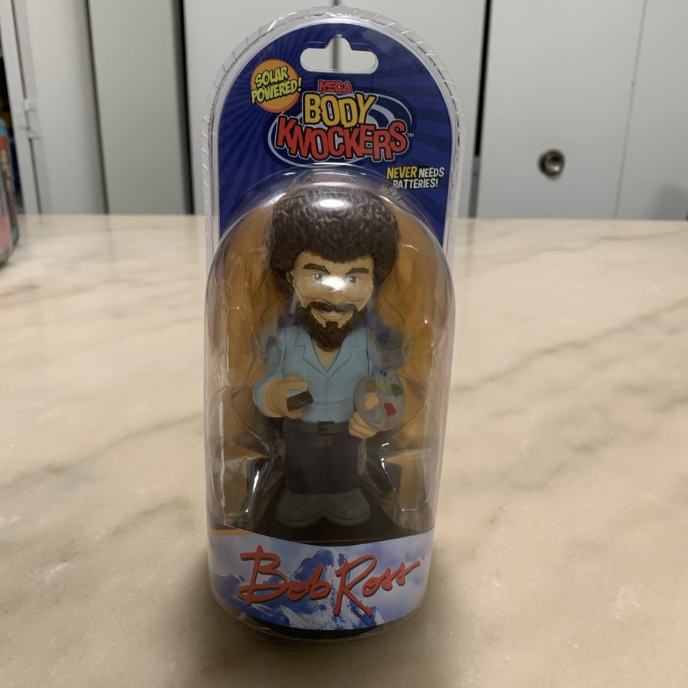 Bob Ross NECA Bob Ross Body Knocker Solar Bobblehead